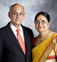 Kalyan Banerjee, 2011-12 RI president, and his wife, Binota.